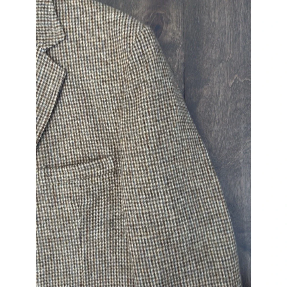 Vintage Stafford Tweed Men 100% Wool Sports Coat Suit Jacket Blazer Size 44L USA